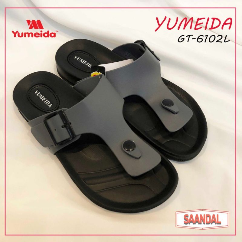 (COD)Size 38-43 Sandal Jepit Karet Pria Yumeida 6102 Gesper bisa digeser