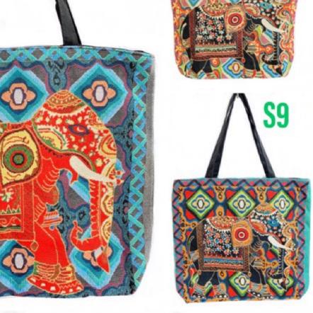 Tas tote bag wanita besar kanvas thailand import