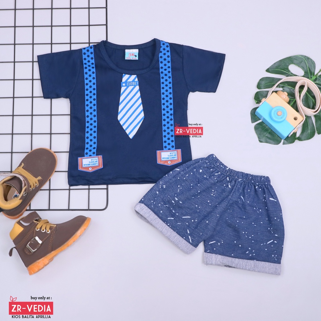 Setelan Chaplin Boy uk Bayi-3 Tahun / Export Class Kaos Karakter Celana Baju Bayi Laki Lengan Cowok Kiosbalitaaprillia