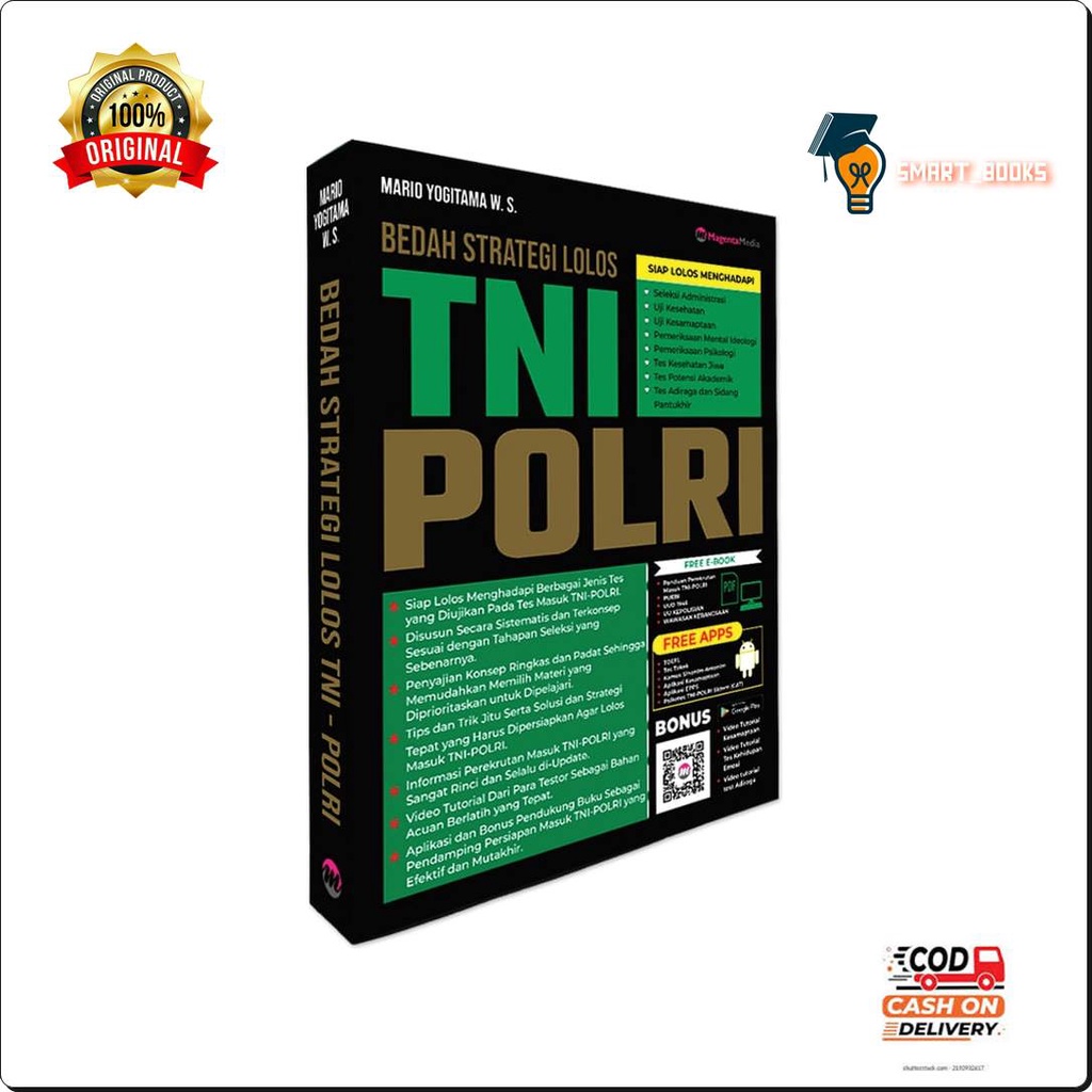 Buku  Tes TNI POLRI - BUKU TNI POLRI - BUKU POLRI - BUKU TNI -  Bedah Strategi Lolos TNI POLRI