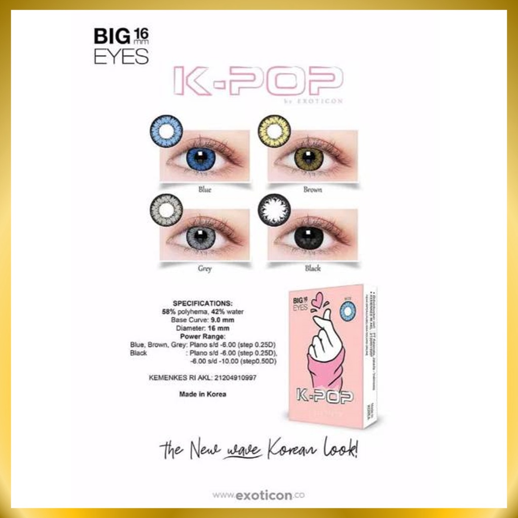 {BISA COD} SOFTLENS X2 KPOP / K-POP BY EXOTICON NORMAL &amp; MINUS -0.50 SD -3.00