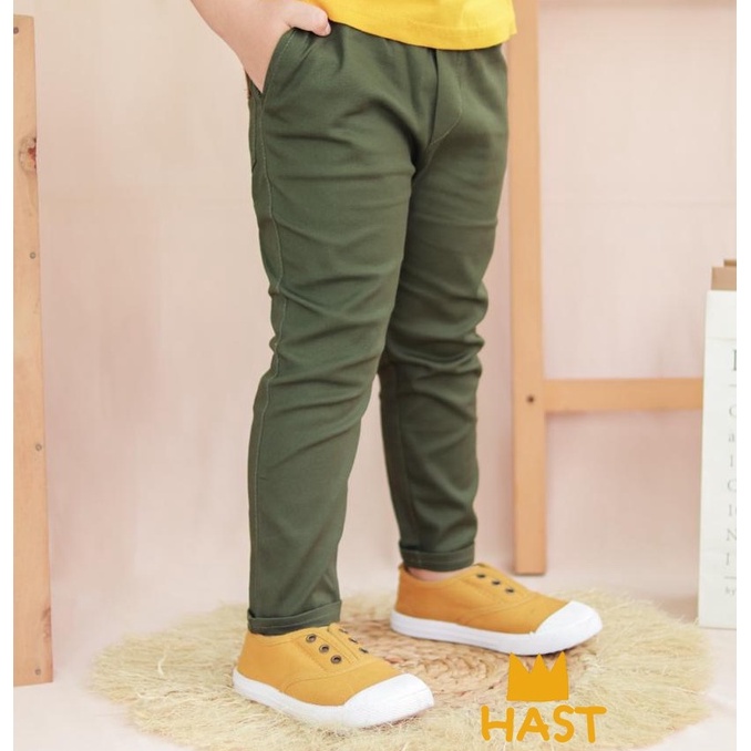 Celana Chino Anak Panjang 6 Warna/Bawahan Anak Terlaris 1-9 Tahun/Celana Anak Bisa COD/ HASTSTORE-ARMY PJG