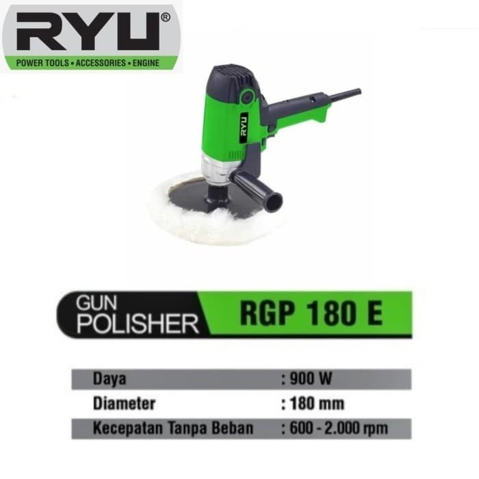 MESIN POLISHER RYU RGP 180E/Mesin Poles Polisher Mobil Motor Car Disc + Wool Polisher RYU RGP-180E