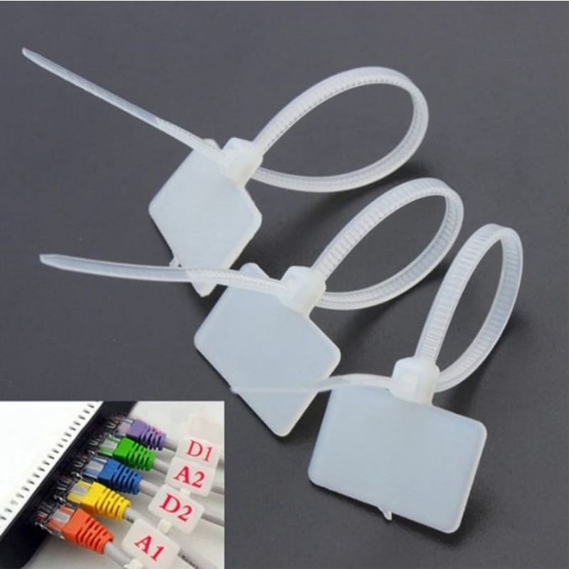 

kabel ties label putih