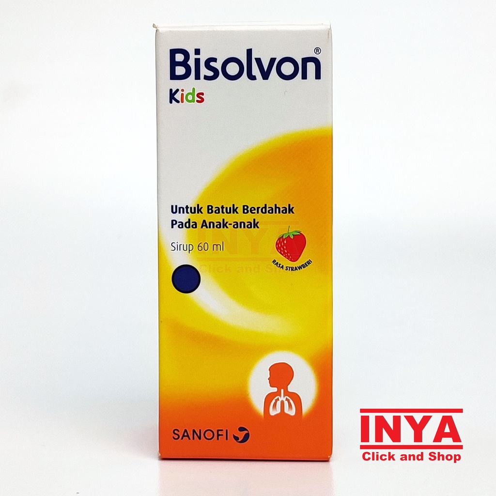 BISOLVON KIDS BATUK BEDAHAK ANAK RASA STRAWBERI 60ml - Obat Batuk