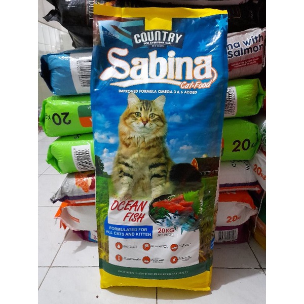 (Ekspedisi) Makanan Kucing Sabina 20kg