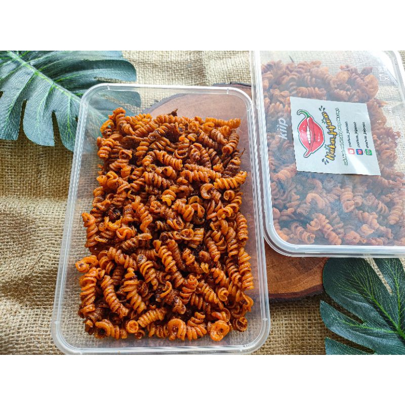 

MAKARONI SPIRAL MAKRONI ULIR MERCON BUMBU REMPAH ASLI KEMASAN BOX