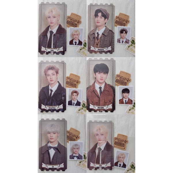 photocard photo ticket + id photo skz x Stray kids