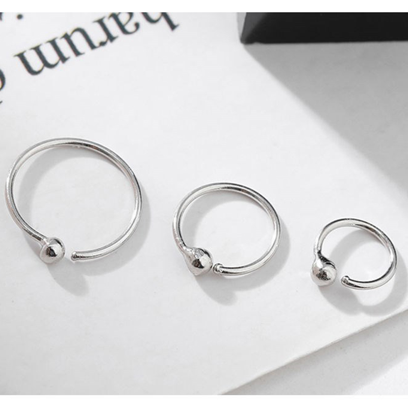 Anting Tusuk Gantung Bahan Sterling Silver Desain Lingkaran Gaya Simple Cantik Untuk Wanita