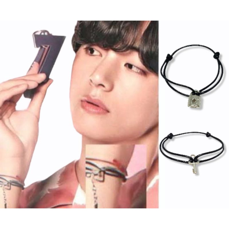 GELANG COUPLE GEMBOK KUNCI GELANG GEMBOK ALA KOREA GELANG TAEHYUNG GELANG KUNCI GELANG K-POP GELANG 