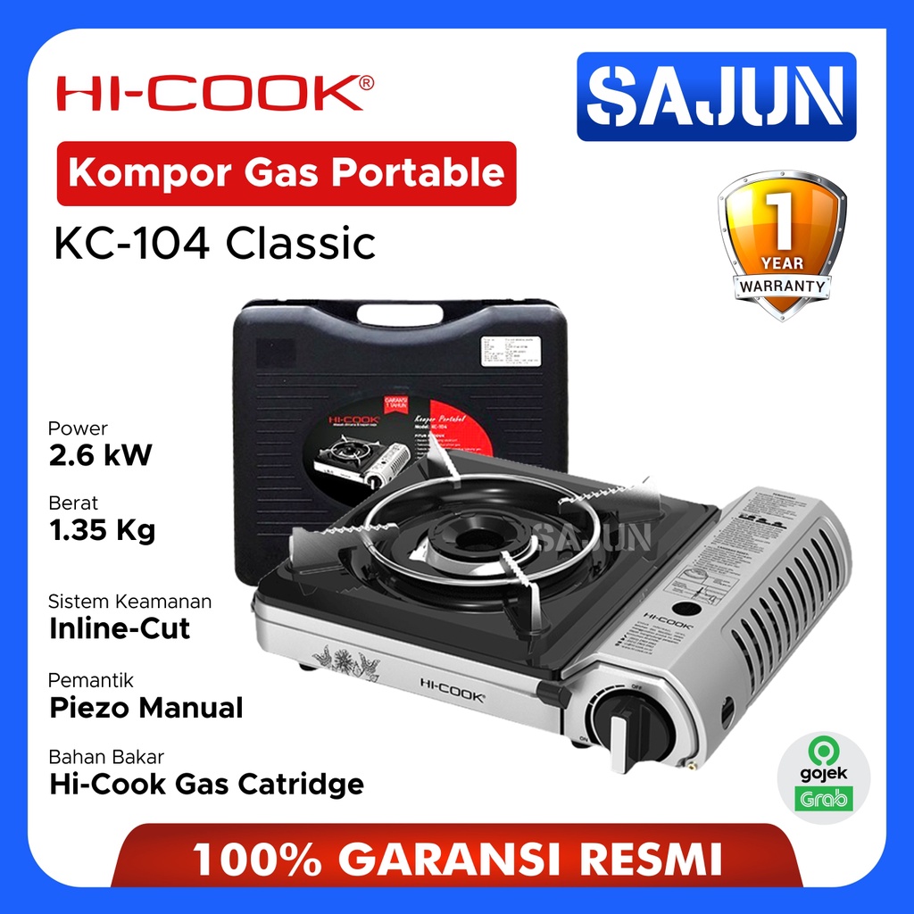 HI-Cook Kompor Gas Portable KC-104 Classic KC-105 Premium