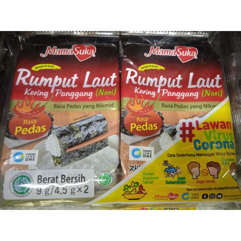 

Mama Suka Rumput Laut Panggang Pedas Isi 2 Pack
