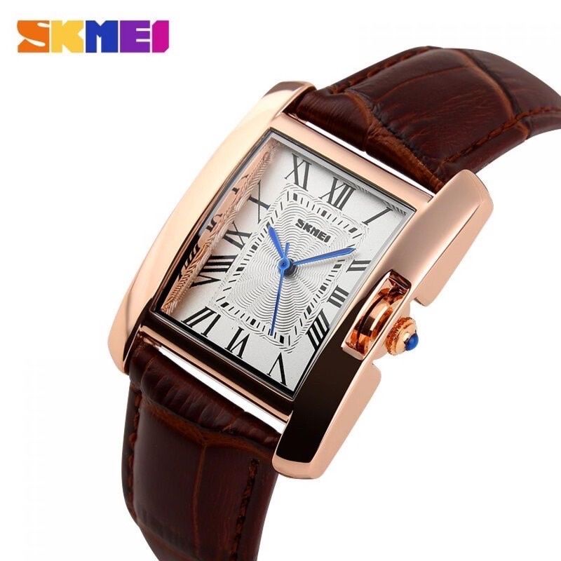 JAM Tangan Wanita Analog STRAP KULIT SKAMEI805 Watter resistan