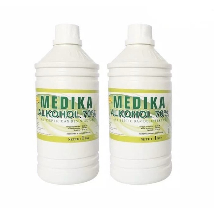 Alkohol 70% 1 Liter Medika / Alkohol 1 Liter 70% Food Grade Medika