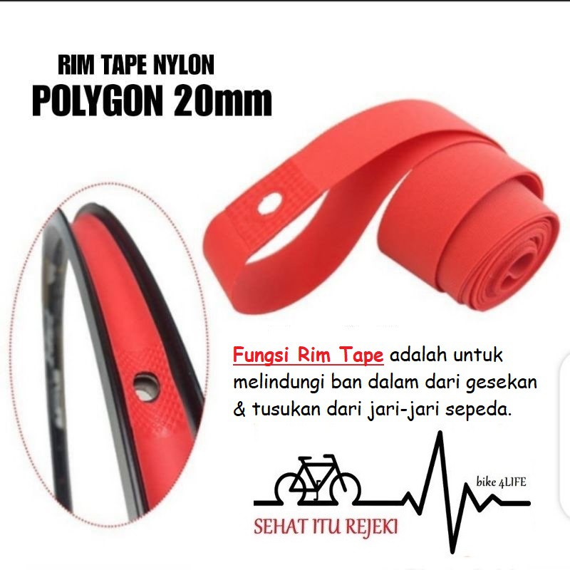 RIM TAPE NYLON POLYGON 20MM | PELINDUNG VELG & BAN DALAM SEPEDA