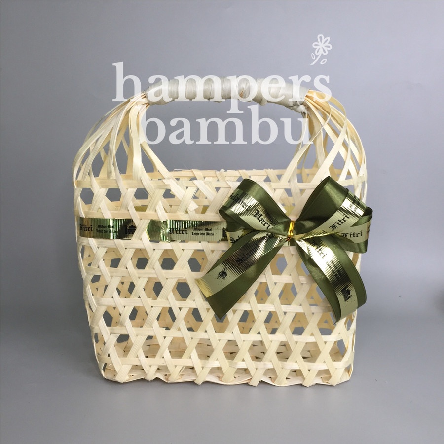 Tas Anyaman Bambu Bingkisan Lebaran / Keranjang Hampers Lebaran