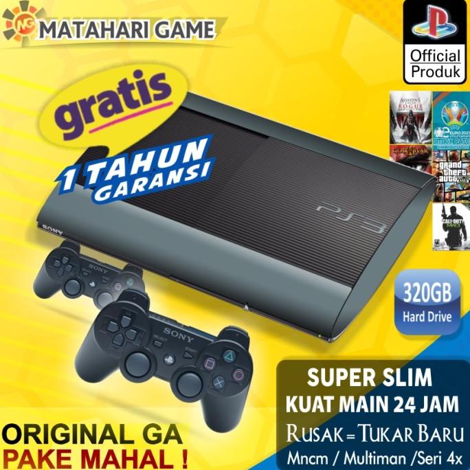 PS3 Asli Sony Super slim CFW 500GB/320GB/250GB/160GB - GRATIS 1 Tahun