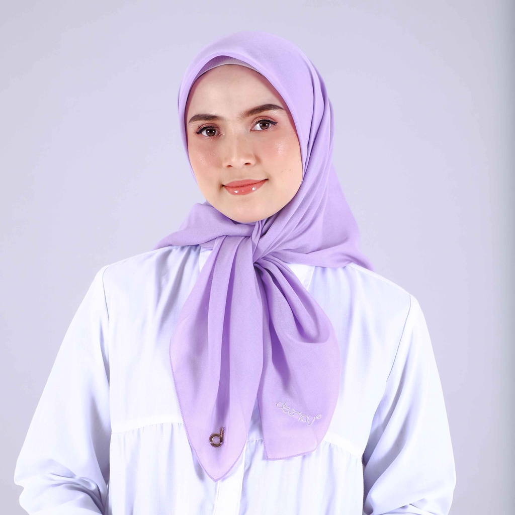 {DEENAY} HIJAB POLOS VOAL LIZA LILAC BREEZE-PASTEL-VOAL ULTRAFINE -115X115 CM-JAHIT TEPI -DOUBLE BOR