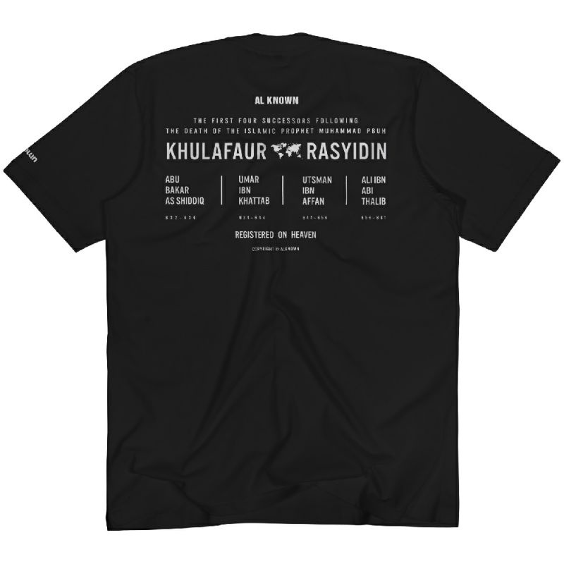 alknown  Khulafaur Rasyidin (Black) - Tshirt / Kaos Dakwah-0