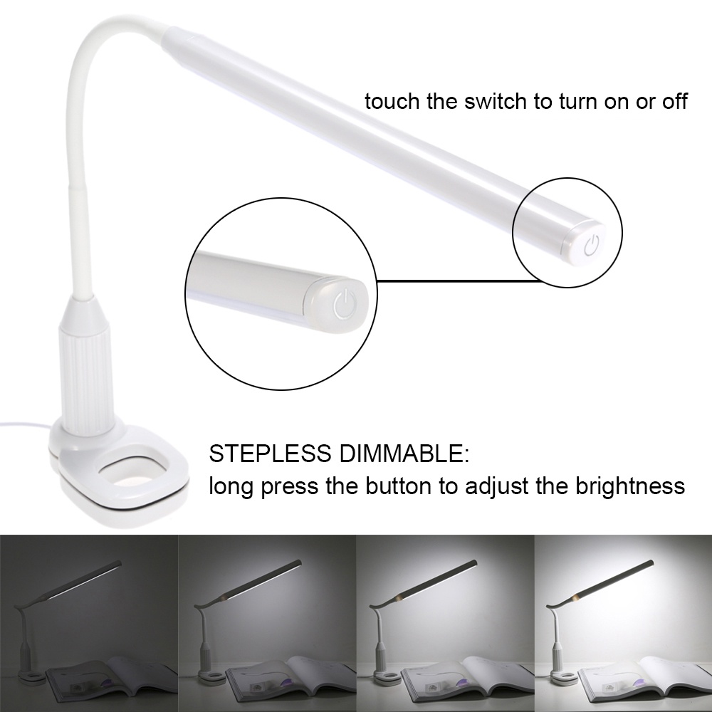 Tomshine Lampu Meja LED Eye Protection Desk Lamp Clip 24 LED 5W 5000K-5500K - L1515W