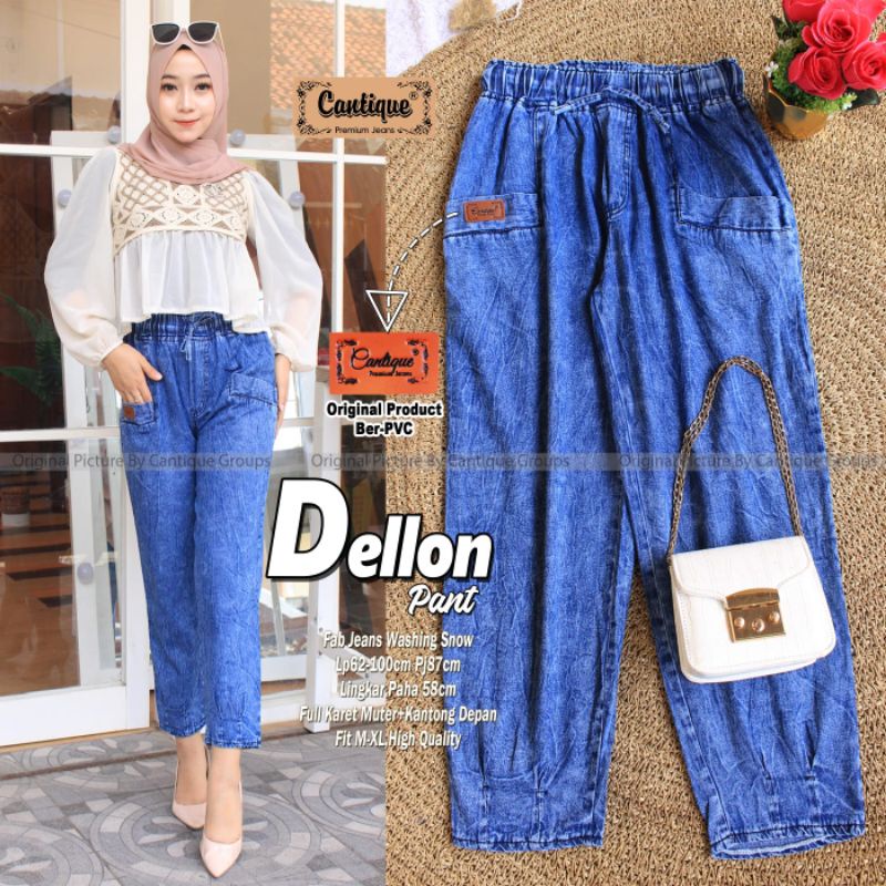 DELLON PANT BY CANTIQUE (CELANA BAGGY JEANS WANITA) Baggy Pants rekomended