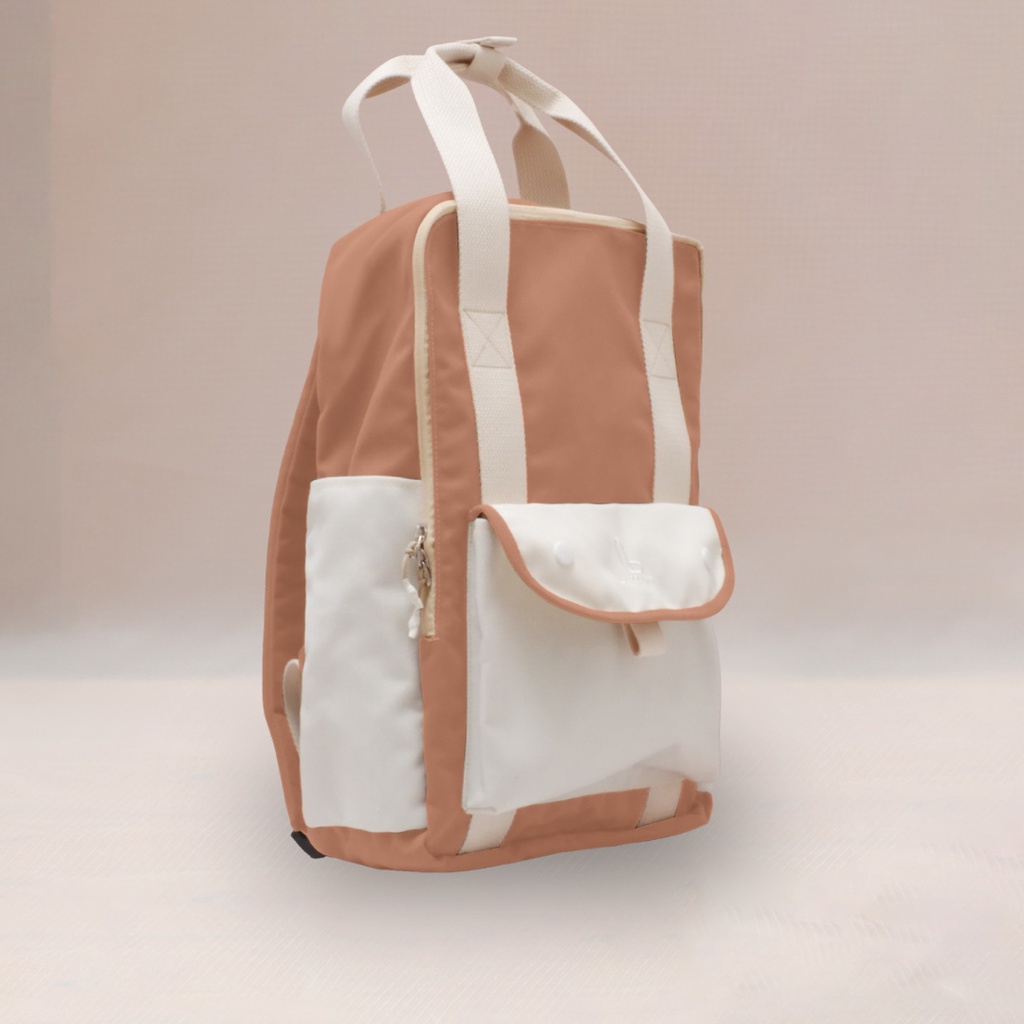 YEPPO PEACH |MNM X LAZZARDI| Tas Ransel Punggung Wanita Backpack Tas Jinjing ORIGINAL - FREE RAINCOVER