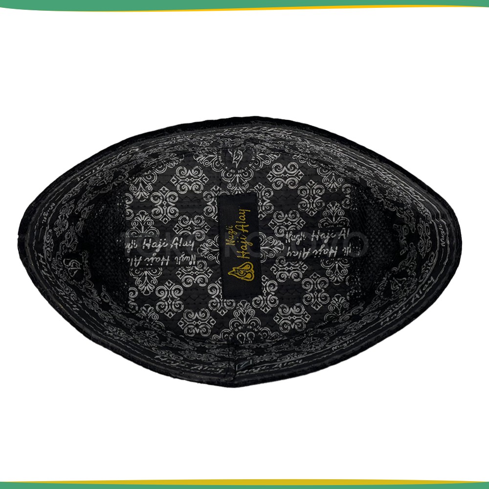 Songkok JUMBO HAJI ALAY GRAFER SABLON AC Tinggi 9 Peci Sholat Hitam Motif Full Bordir Batik NU Kopiah Shalat Beludru Anak Laki Santri Pesantren Ukuran Pria Dewasa Pendek Kopyah Putih Polos Non Karakter Nama Nasional Kopeah Solat Bulat Bludru Ori Original