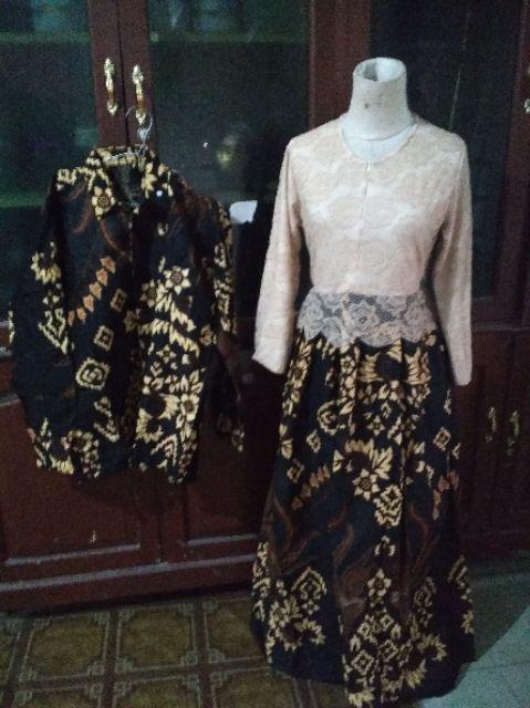 Zola_batik Couple Kebaya Brokat Selendang Ayushita - Monaka