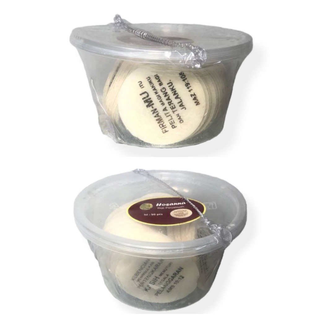 

RB Roti Perjamuan Hosti Ayat Besar Hosanna isi 50 Hosti Murah - Roti Komuni Gereja