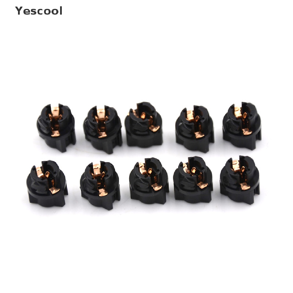 Yescool 10 Pcs Socket Bohlam Lampu T5 Model Putar