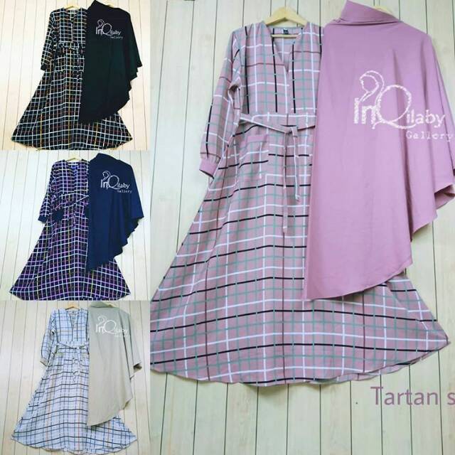 Gamis tartan set