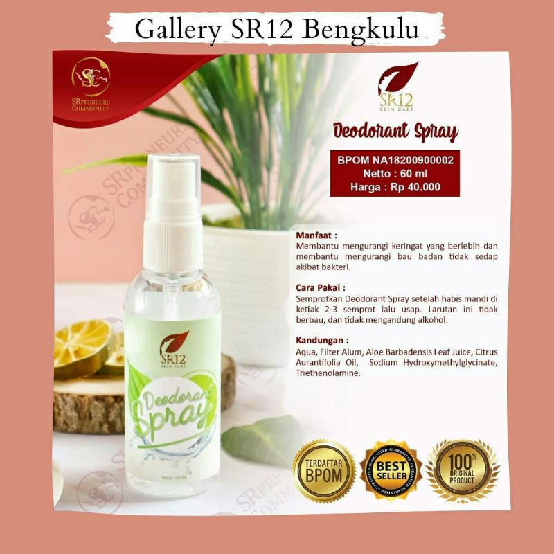 SR12 DEODORAN SPRAY SR12, DEODORAN SPRAY PREMIUM SR12