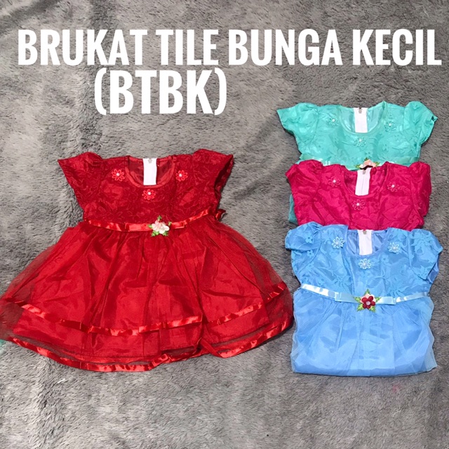 Dress Pesta Bayi Brukat / Tile/ Satin