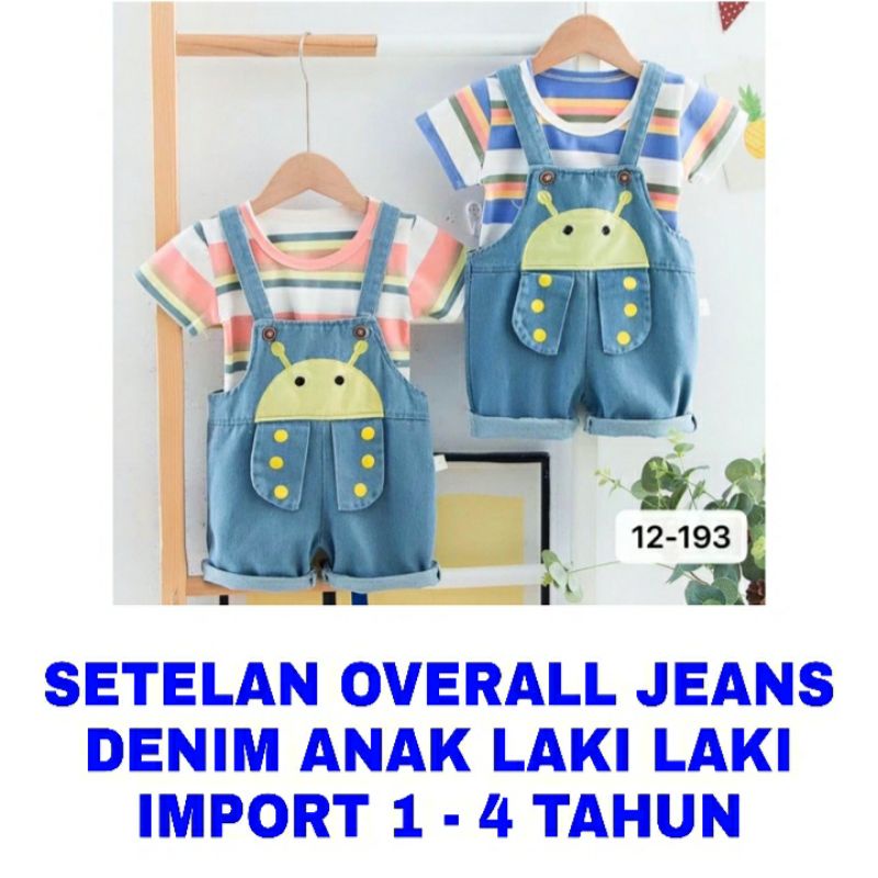 WK SETELAN IMPORT  OVERALL JEANS DENIM ANAK LAKI LAKI COWOK JUMPSUIT BAJU KODOK