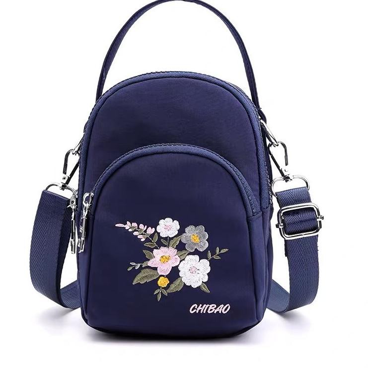 ny QTY Tas Wanita Import Jinjing dan Selempang CHIBAO Mini CB8186 8186 Y332 Bordir Bunga Parasut Sup