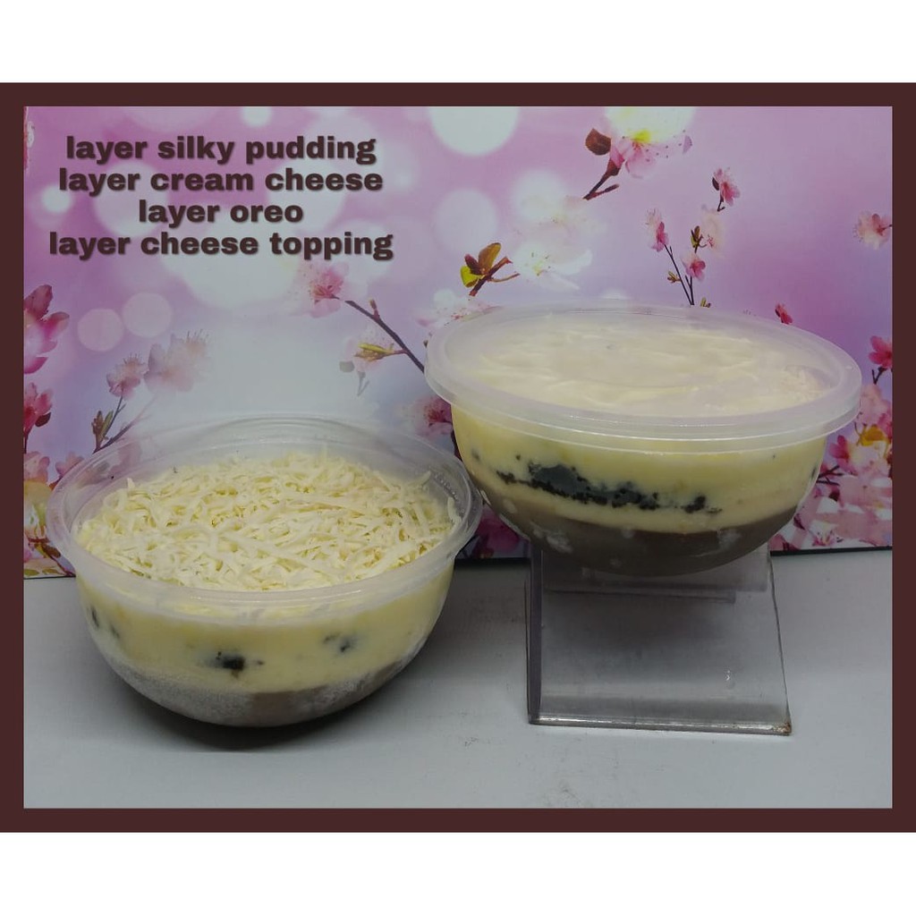 

Puding cream cheese coklat