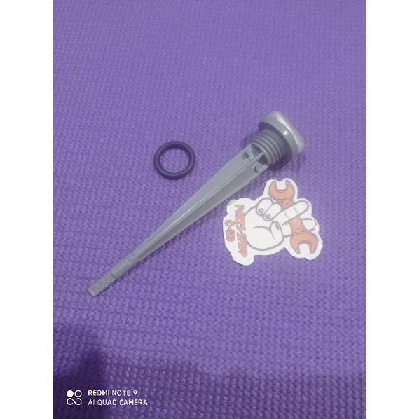 STIK TUTUP OLI / COLOKAN OLI HONDA ASTREA STAR PRIMA GRAND LEGENDA HONDA WIN PLUS O RING (Silver)