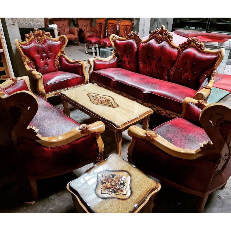 Sofa Tamu Jati Romawi Inul