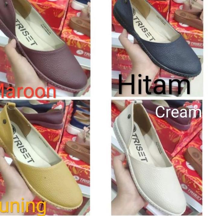 [KODE PRODUK TGVKJ8954] TRISET 36 37 38 39 40 Sepatu flat shoes wanita hitam marun merah kuning crea