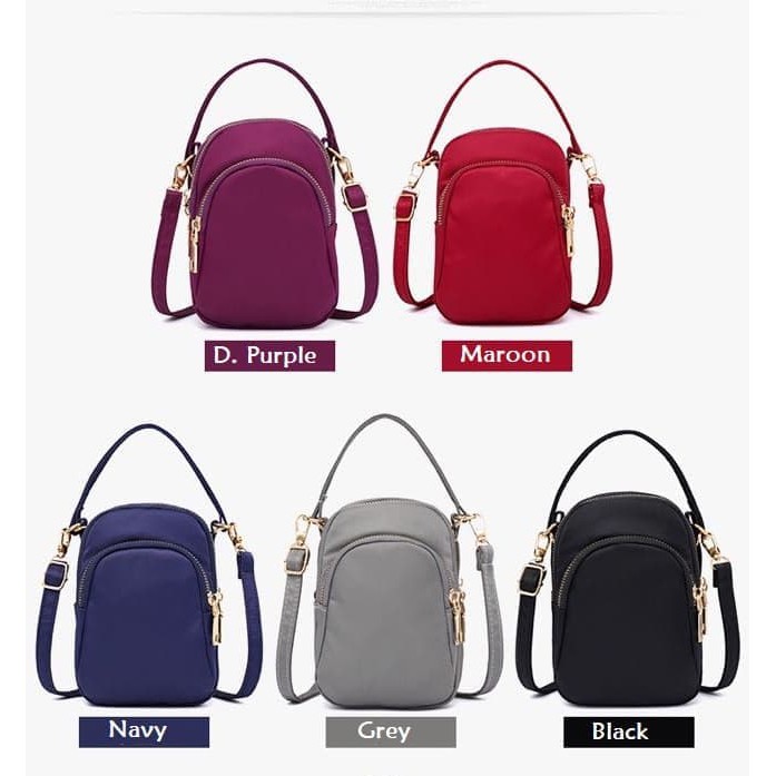 tas selempang wanita  import waterproof nylon KS023