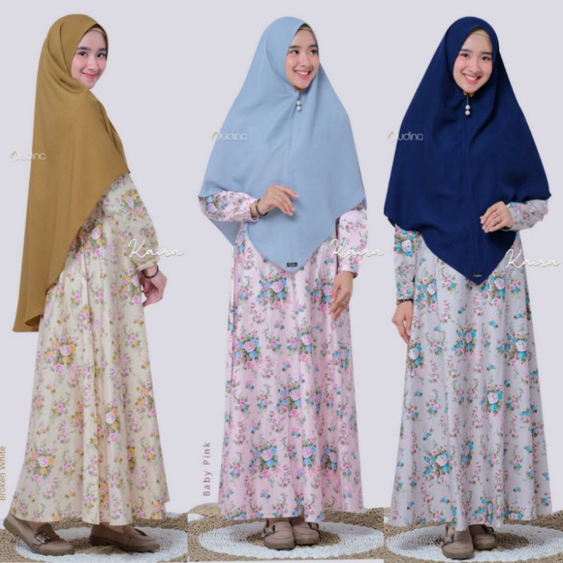 GAMIS MURAH/ KATUN JEPANG PREMIUM/ MOTIF BUNGA CANTIK/ DRESS BUSUI/ KAMILA DRESS ori AUDINA