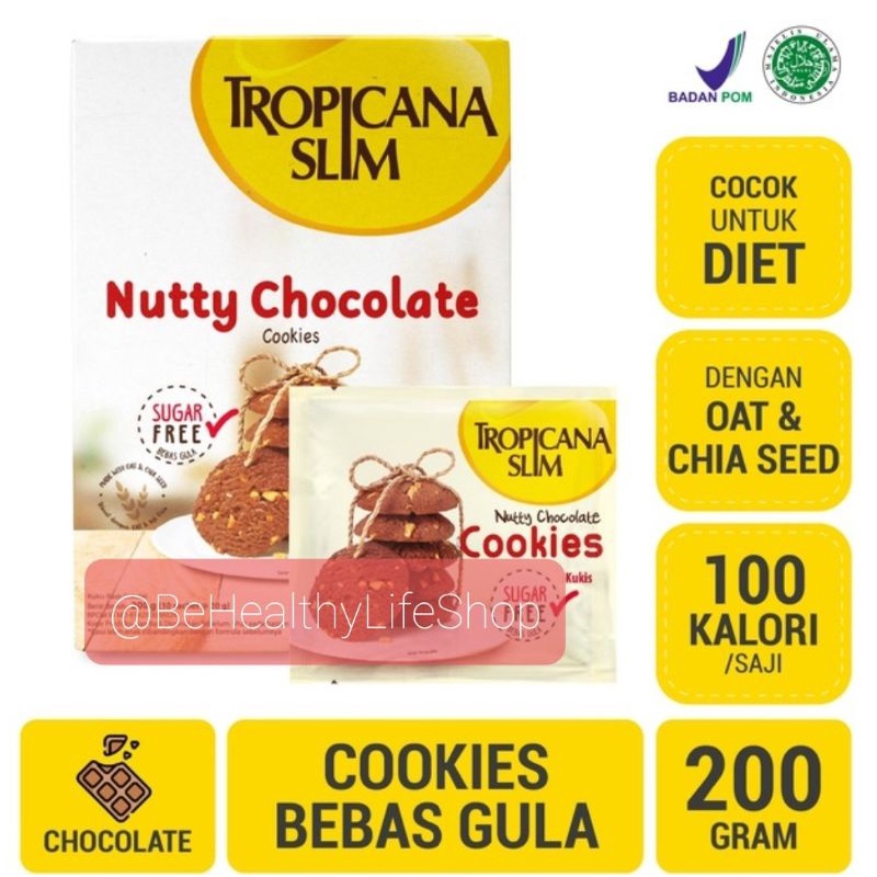 

Tropicana Slim Cookies Nutty Chocolate 200 gr