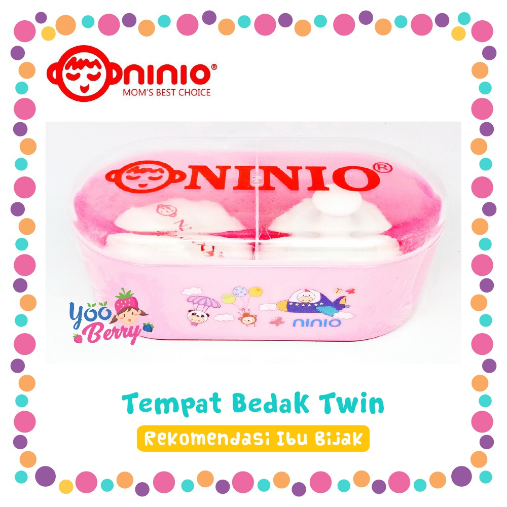 Ninio Tempat Bedak Bayi Powder Case Twin Berry Mart