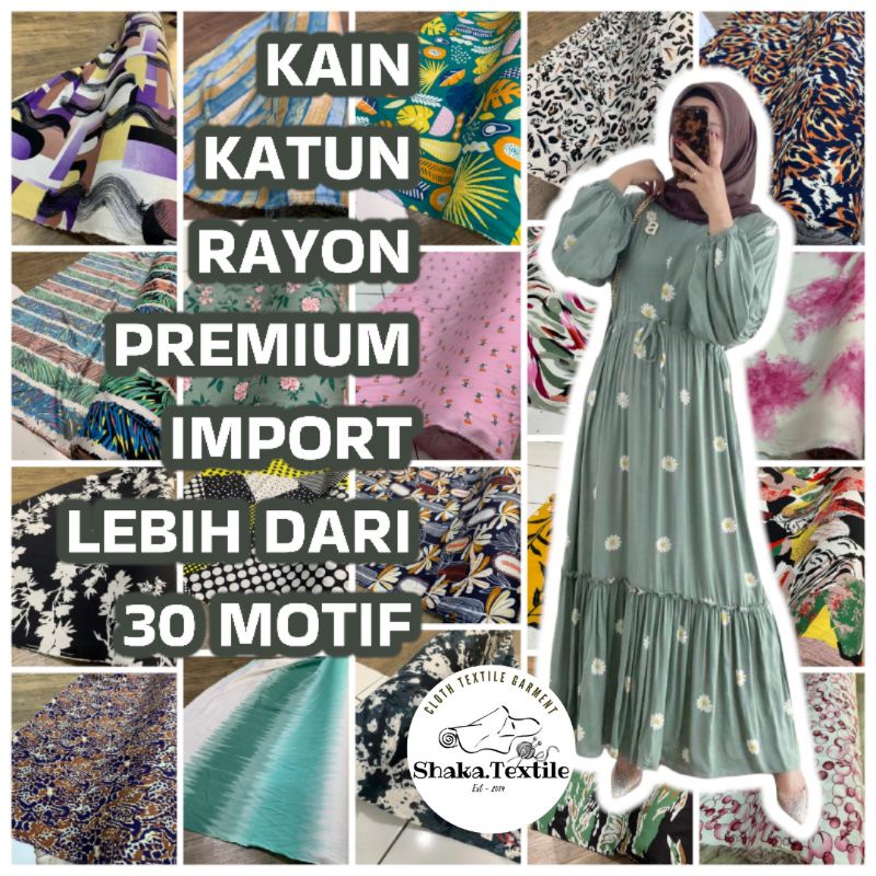 KAIN KATUN RAYON VISCOSE/UNIQLO/REAKTIF MIX PREMIUM IMPORT