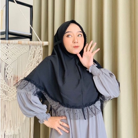 Hijab instan Bergo Ciara Lipit Jilbab Instan Maryam Lipit Ciara kombi