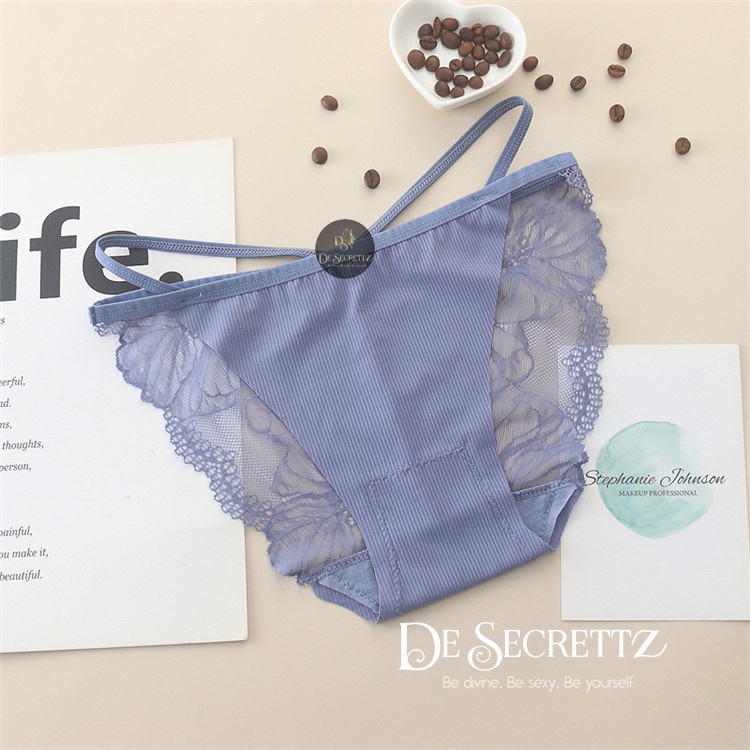 Desecrettz Panties #035 Celana Dalam Wanita, Soft Lace Panties, Celana Dalam Model Bikini Bahan Spandeks dan Soft Lace, Lembut di Kulit