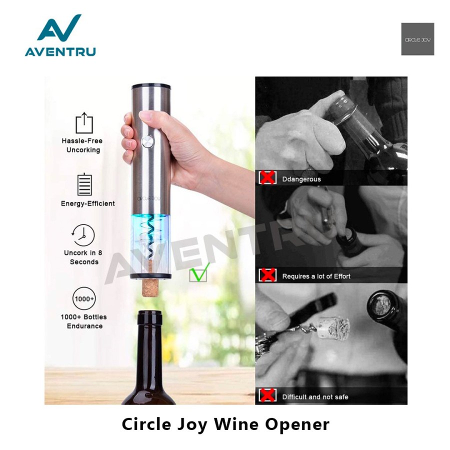 Circle Joy Electric Wine Bottle Opener / Pembuka Botol Wine