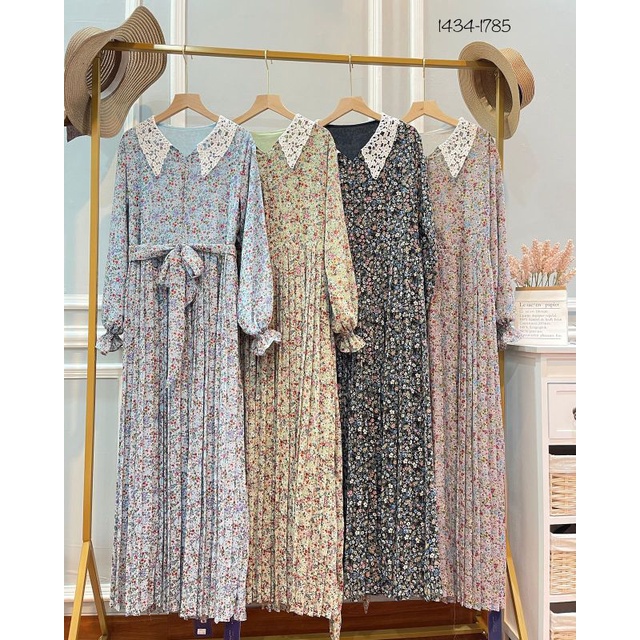 gamis ceruty ceruti bunga kecil by yuri