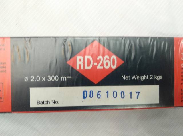 KAWAT LAS 2 mm untuk besi rd 260 nikko 2 kg