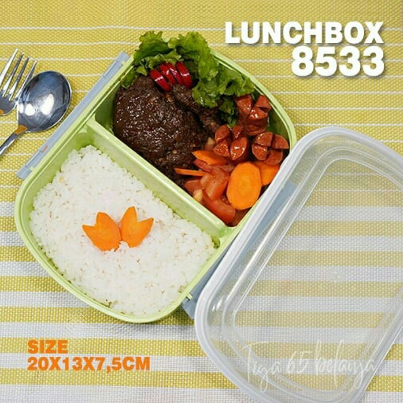 LUNCH BOX / Kotak Bekal / STAINLESS STEEL / Tempat Makan / Container / Lunch Box 8533